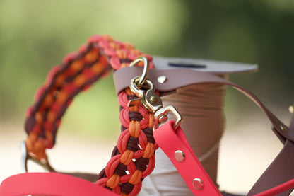 Hundegeschirr Braun Pink Orange