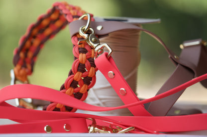 Hundegeschirr Braun Pink Orange