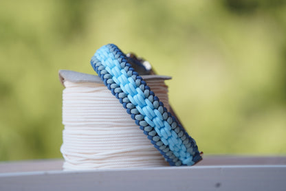 Geflochtenes Halsband Blau + Geflochtene Leine Blau