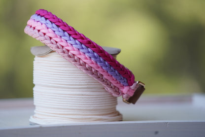 Halsband Pinker Traum+Biothane Leine Rosa